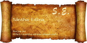 Sántha Edina névjegykártya